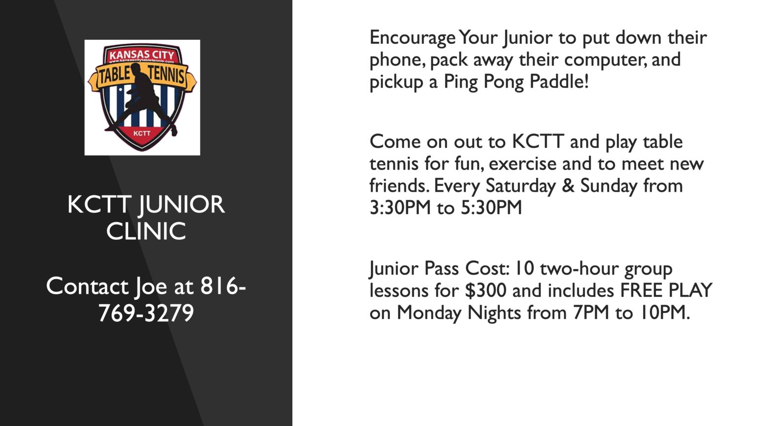 Kansas City Table Tennis (KCTT) Kansas City Table Tennis